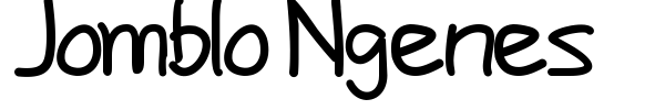 Jomblo Ngenes font preview